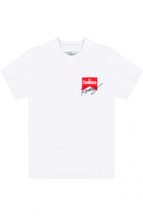 【CASABLANCA】ダイヤモンド コラム Tシャツ White 関税送料込 1.jpg